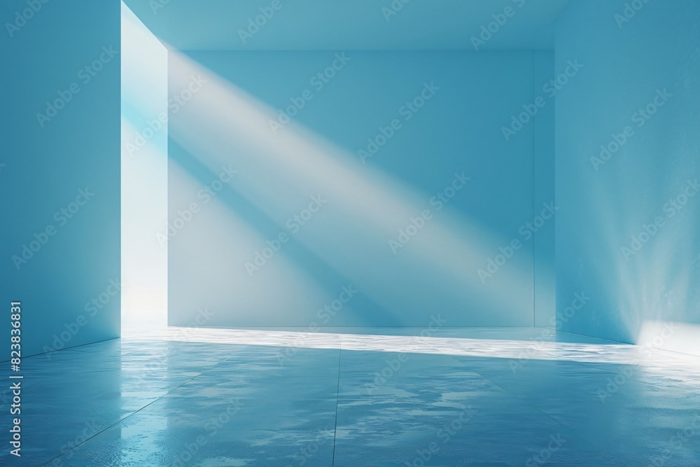 Blue Architectural Space Platform Business Background Blue Architectural Space Platform Business Background