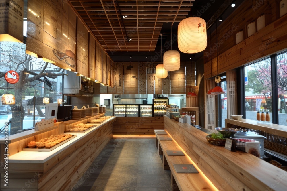 quick service restaurant interior . ai generated quick service restaurant interior . ai generated