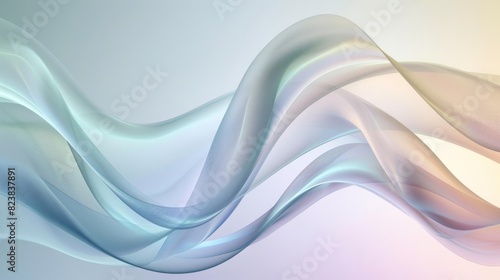 Soft gradient waves, pastel colors, flowing design, abstract and smooth, serene motion