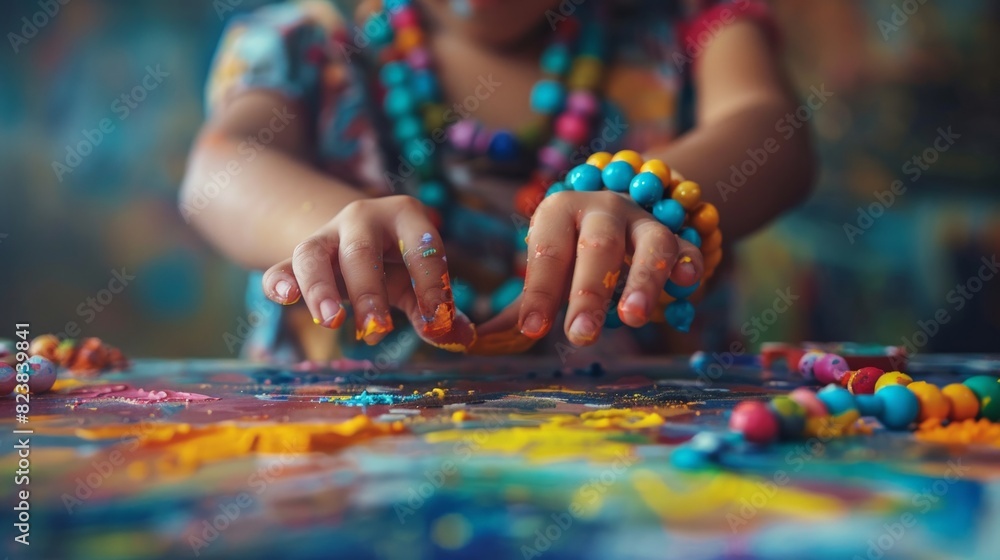 A close-up photo of a child's hands carefully crafting a piece of art, showcasing their creativity and innocence. A close-up photo of a child's hands carefully crafting a piece of art, showcasing their creativity and innocence.
