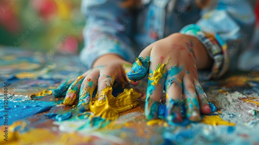 A close-up photo of a child's hands carefully crafting a piece of art, showcasing their creativity and innocence. A close-up photo of a child's hands carefully crafting a piece of art, showcasing their creativity and innocence.