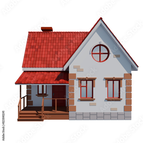 3D stylist house PNG