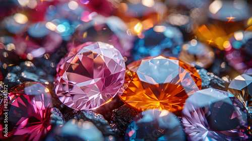 Heap of various colored gems