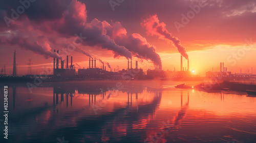 Factories related to global warming problems