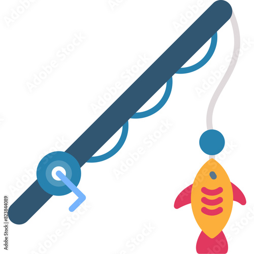 Fishing Rod and Fish Icon