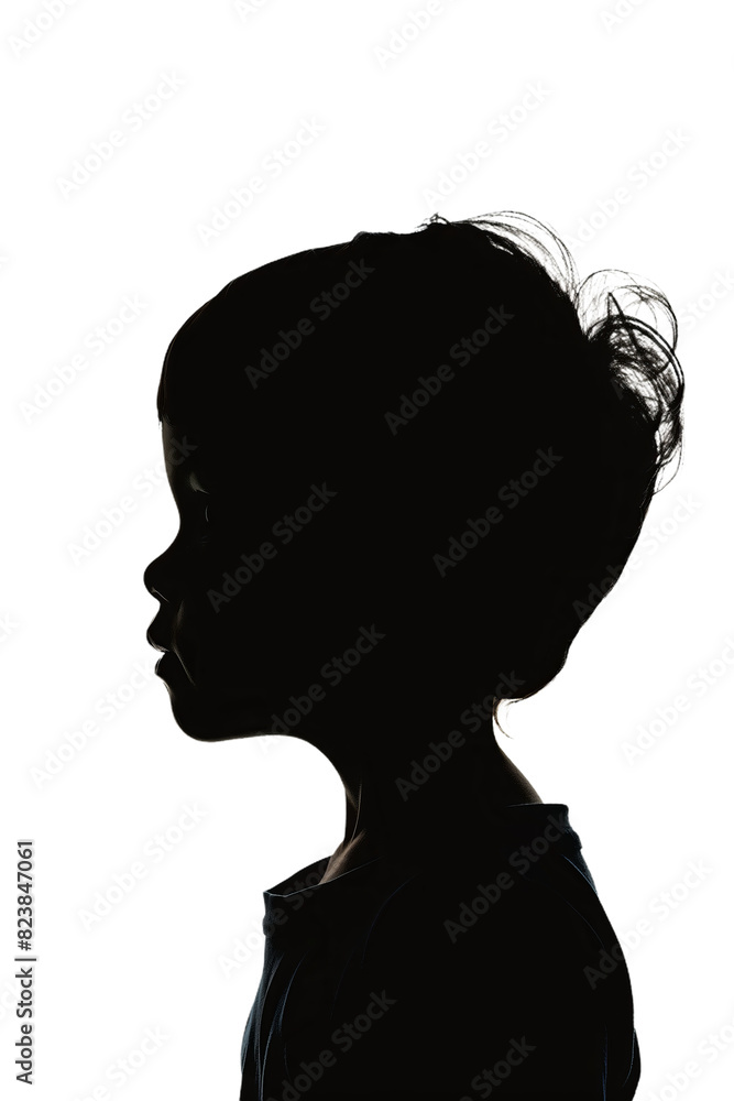a vector side silhouette profile of a 2 year old child, isolated against a clean transparent background, human profile a vector side silhouette profile of a 2 year old child, isolated against a clean transparent background, human profile
