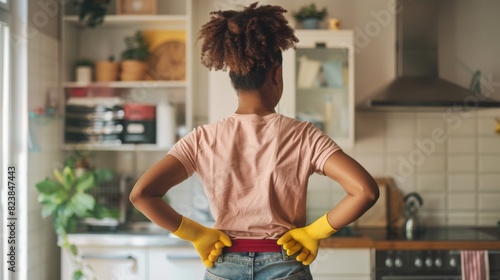Woman Ready for Household Cleaning photo