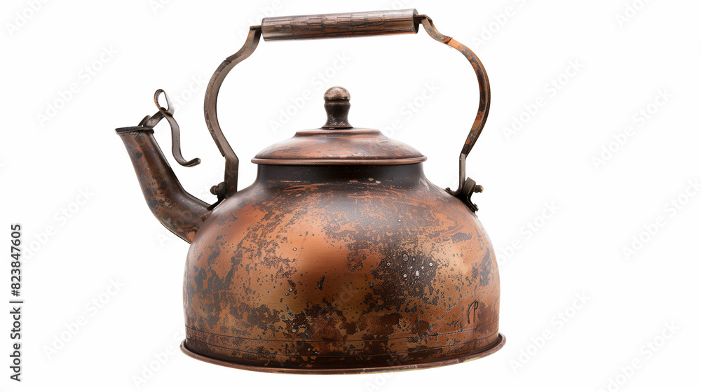 Rusted Tea Kettle With Metal Handle Rusted Tea Kettle With Metal Handle