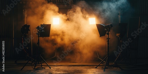 Film Production Set with LED Lighting photo