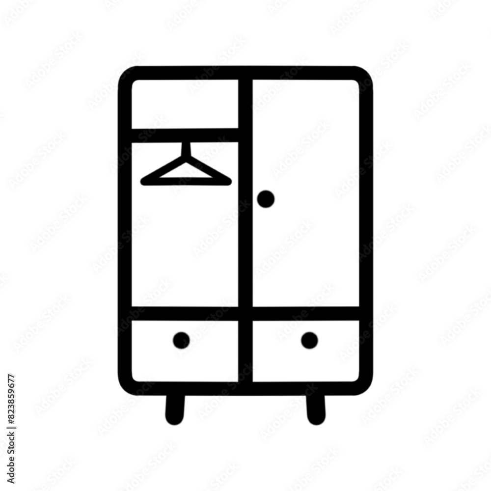 wardrobe line icon, outline vector sign, linear pictogram isolated on white. logo illustration wardrobe line icon, outline vector sign, linear pictogram isolated on white. logo illustration