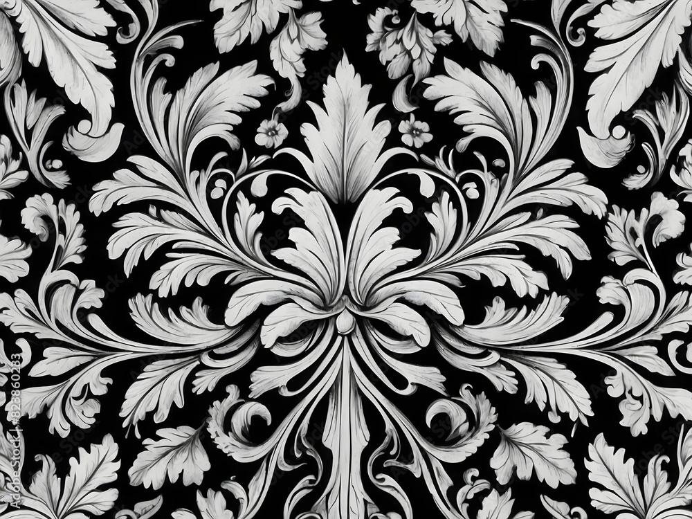 Black and white floral patterns with swirls, pattern art, ornate pattern, smooth organic pattern, damask pattern, intricate pattern, plant patterns, damask patter, wallpaper pattern, abstract pattern, Black and white floral patterns with swirls, pattern art, ornate pattern, smooth organic pattern, damask pattern, intricate pattern, plant patterns, damask patter, wallpaper pattern, abstract pattern,