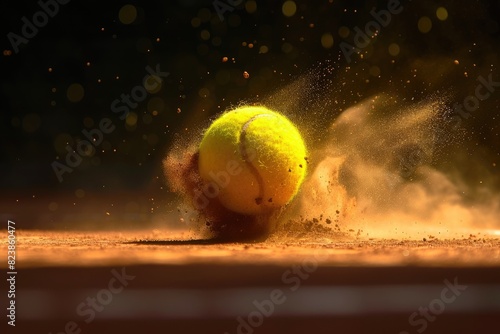 Tennis Ball Shockwave on Clay Court