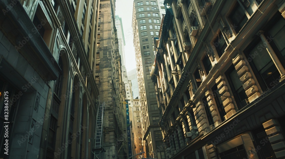 Fototapeta premium Manhattan City Scenery Business Background