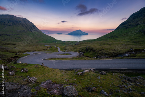 Road in Faroe Islands