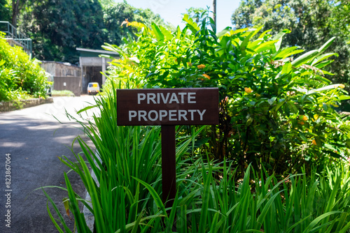 Private property sign photo
