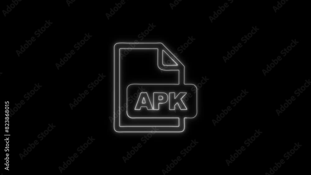 Neon Glowing AIF File Format Outline Icon and Symbol Animation on Black Background Neon Glowing AIF File Format Outline Icon and Symbol Animation on Black Background