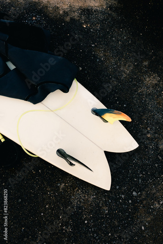 Wallpaper Mural Close-up of the fins of a retro twinfin surfboard Torontodigital.ca