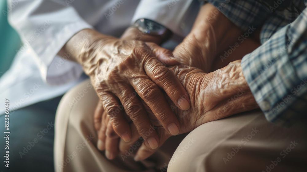 Older Person Holding Hands of Younger Person