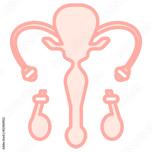 男性不妊手術のシンプルなアイコンイラスト photo