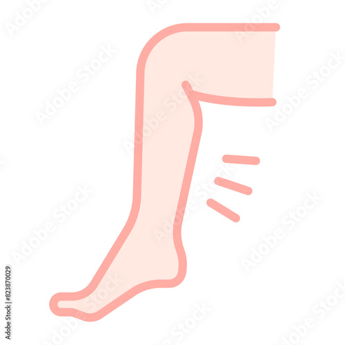 ふくらはぎのシンプルなアイコンイラスト