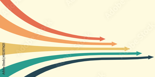 Abstract arrow direction illustration flat design copy space business leader speed concept