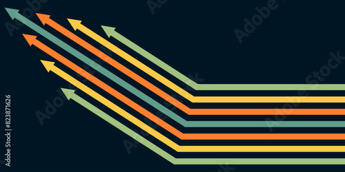 Abstract arrow direction illustration flat design copy space business leader speed concept