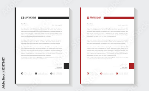 Modern Creative, Clean business style letterhead bundle of your corporate project design. Set to print. modern business letterhead in abstract design. Elegant template in minimalist. Print Ready A4