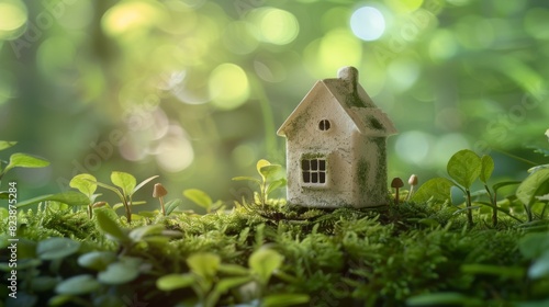 Wallpaper Mural A miniature house amid nature. Torontodigital.ca