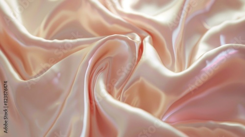 Close up shot of pink silk fabric, perfect for fashion or textile design projects