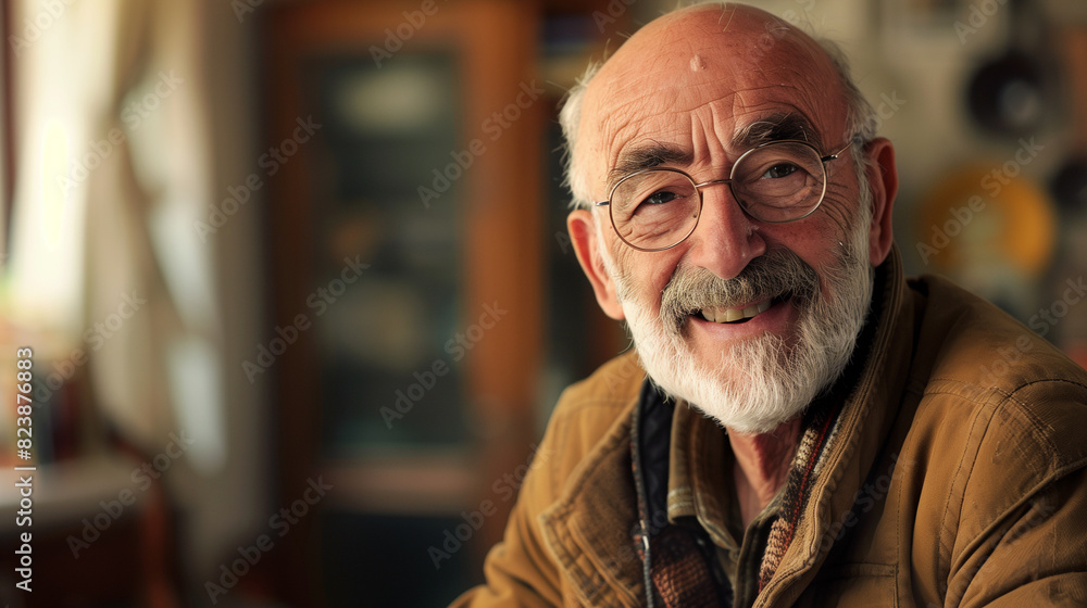 Older Man With Glasses and Beard Older Man With Glasses and Beard