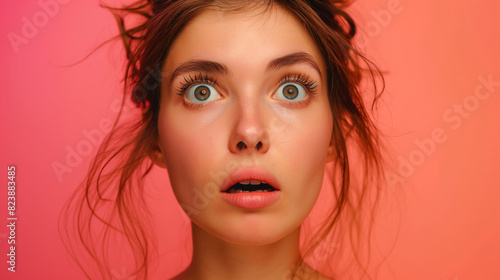 Girl shocked face reaction