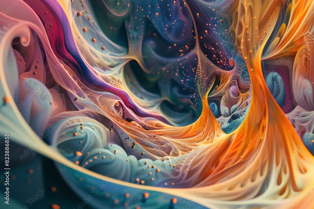 A digital fractal pattern with complex shapes and vivid colors, creating a captivating abstract design. A digital fractal pattern with complex shapes and vivid colors, creating a captivating abstract design.
