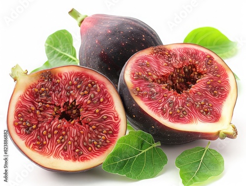 Fig on white background. ai generated 