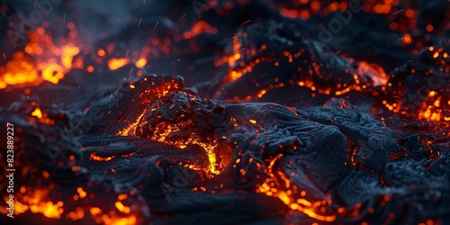Close up of lava rocks
