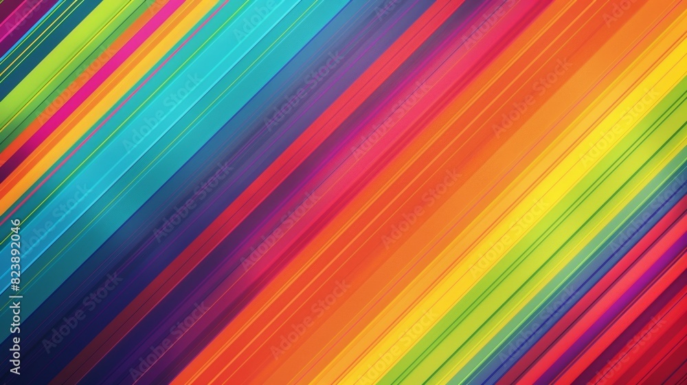Multicolored striped background, vibrant and playful --ar 16:9 Job ID: 422b6bea-2a12-4de1-8940-74fb3f633f51