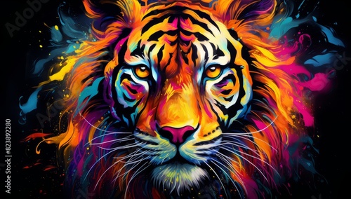 Vivid Velocity Tiger's Energy Ignites a Color Powder Explosion.