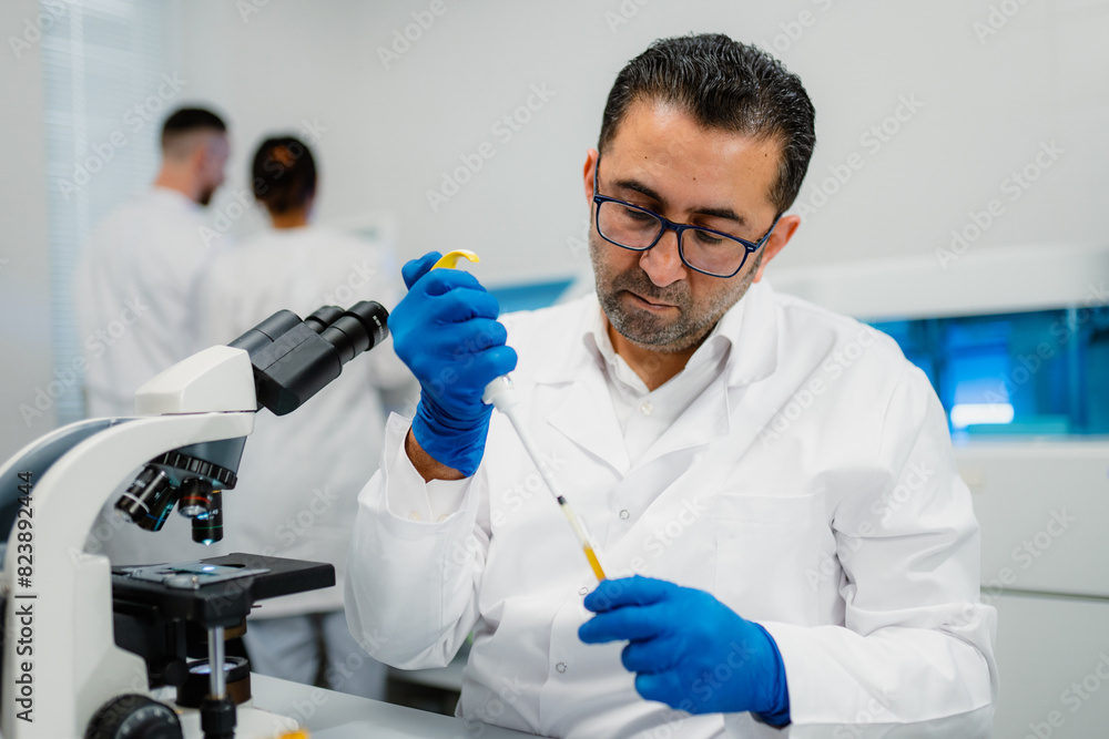 Work in the laboratory Work in the laboratory