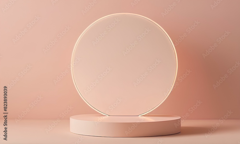 Light Blush Surface and Matte White Podium with Warm Backdrop
Light Blush Surface and Matte White Podium with Warm Backdrop