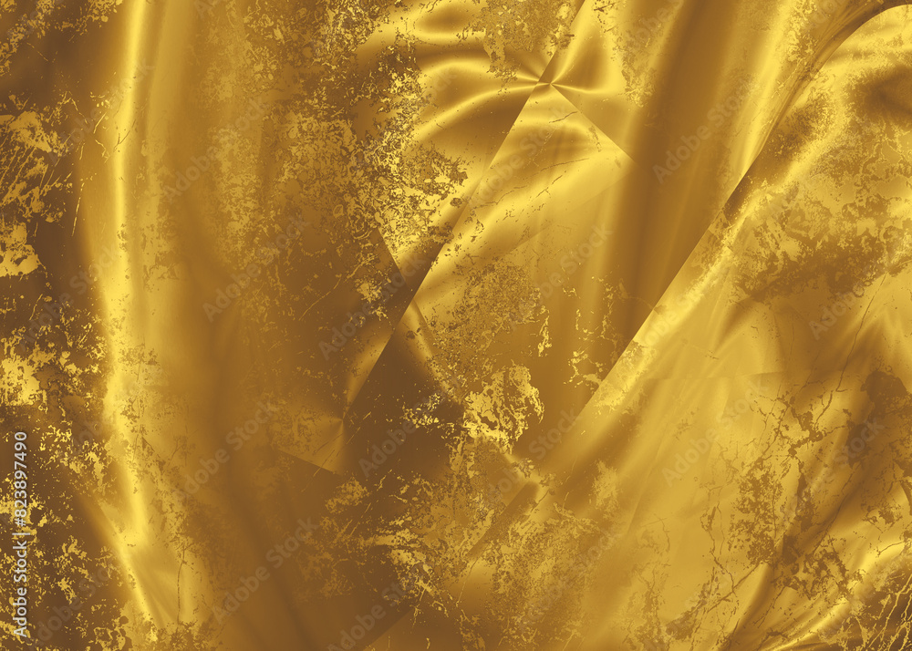 Golden Abstract decorative paper texture background for artwork - Illustration