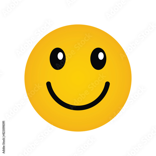 smiley face emoji yellow color icon vector design illustration template