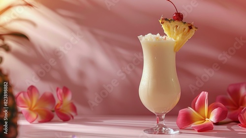 Glass of Drink Next to Pineapple