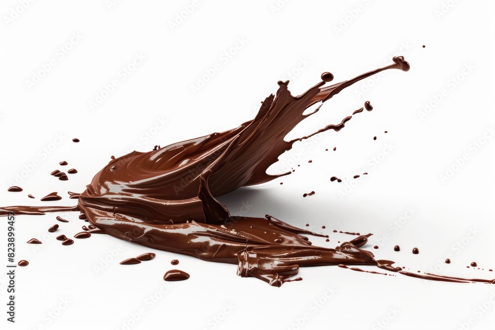 A piece of chocolate falling off the ground. Perfect for food and dessert concepts A piece of chocolate falling off the ground. Perfect for food and dessert concepts