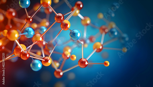 illustration of molecule model . Receptor-Ligand Dance A close-up of a receptor and illustration
