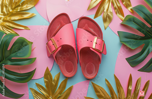 Pink Shoes on Pink Surface