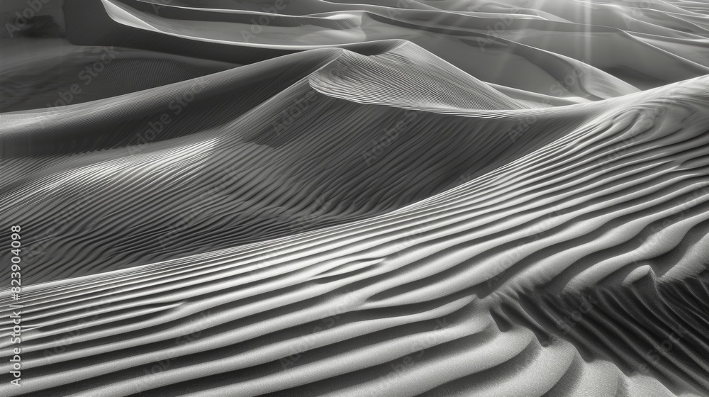 The mesmerizing and intricate patterns of wind-sculpted sand dunes under the sunlight, showcasing the ethereal beauty and delicate textures of a desert landscape The mesmerizing and intricate patterns of wind-sculpted sand dunes under the sunlight, showcasing the ethereal beauty and delicate textures of a desert landscape
