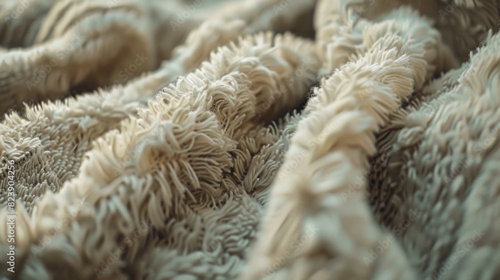 Close up of a pile of sheep's wool, suitable for textile or nature concepts Close up of a pile of sheep's wool, suitable for textile or nature concepts