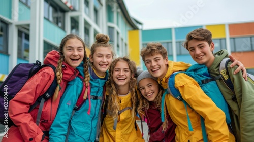 Group of Young People Standing Together