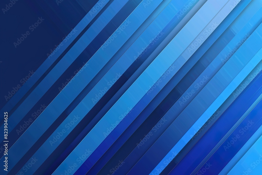 Obraz premium Blue gradient background with light stripes