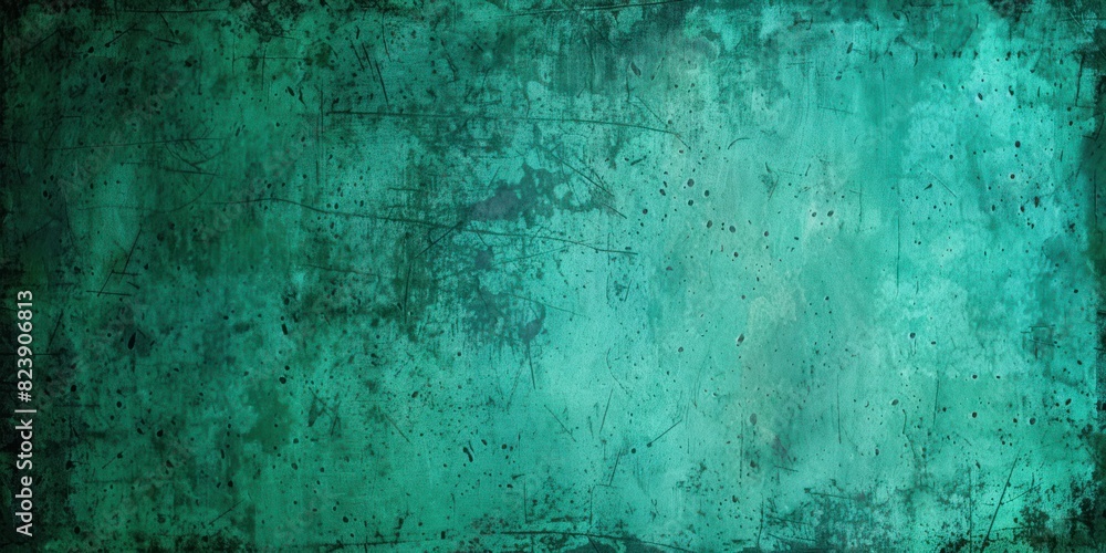 Enigmatic Green Elegance: A Grungy Abstract Canvas