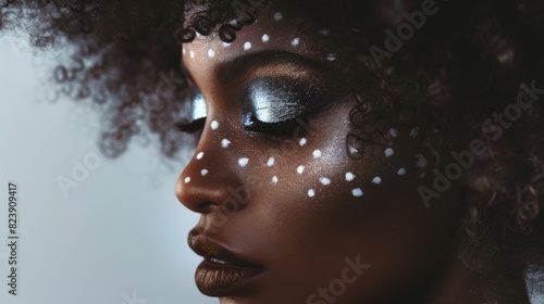 portrait of a woman with makeup photo